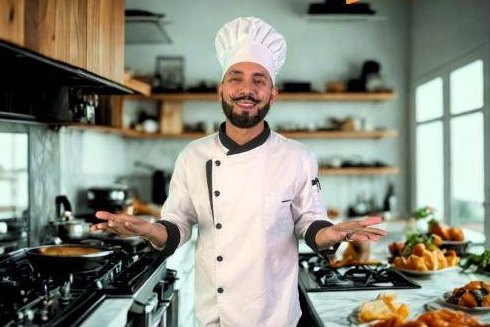 Chef Luigi welcoming guests into his kitchen