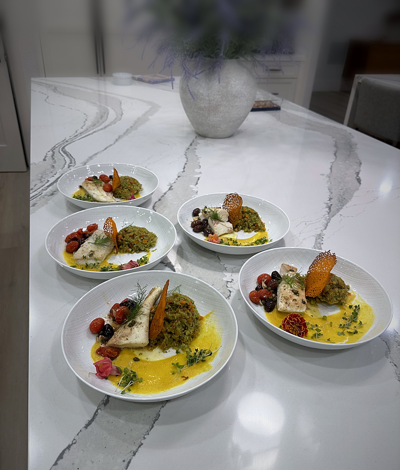 First courses ready for the table