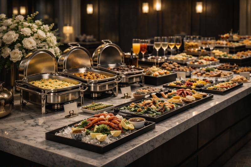 Elegant catering buffet